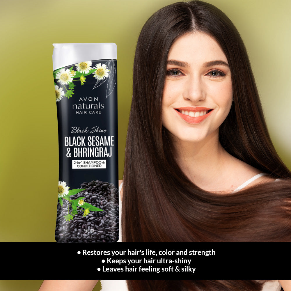 Avon Naturals Black Shine 2-in-1 Shampoo & Conditioner