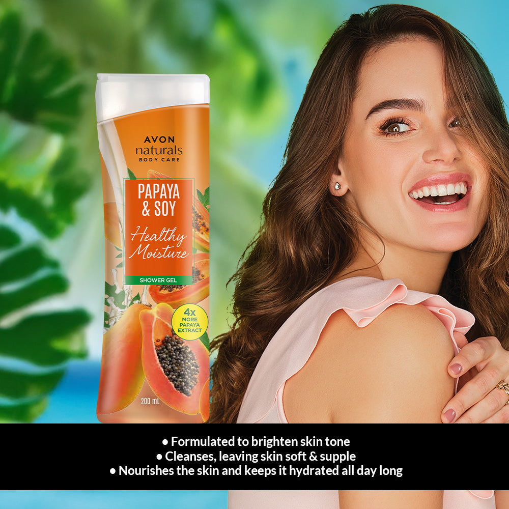 Avon Naturals Papaya & Soy Shower Gel