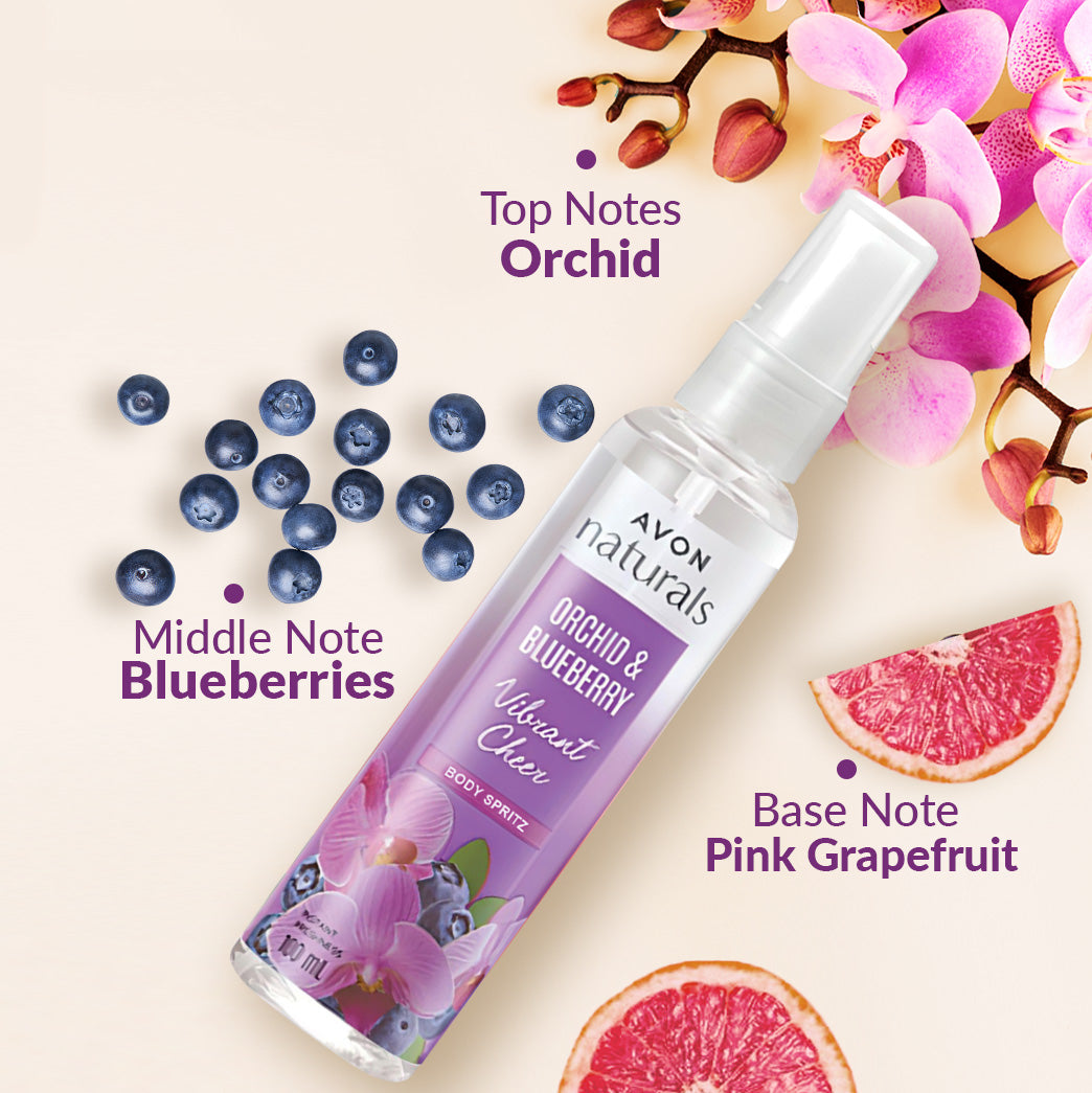 Avon Naturals Body Spritz Orchid & Blueberry