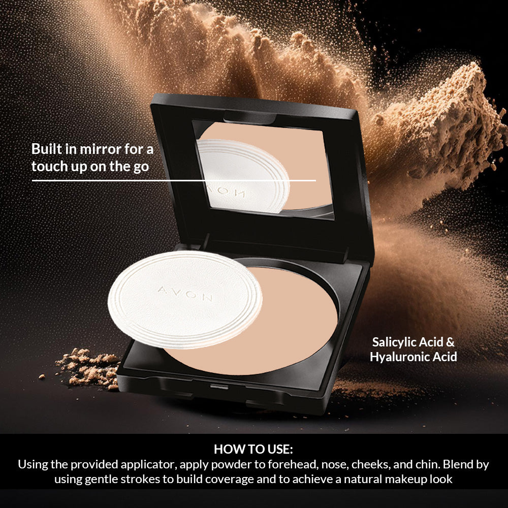 Avon Flawless True Matte Pressed Powder - Natural 10 gm