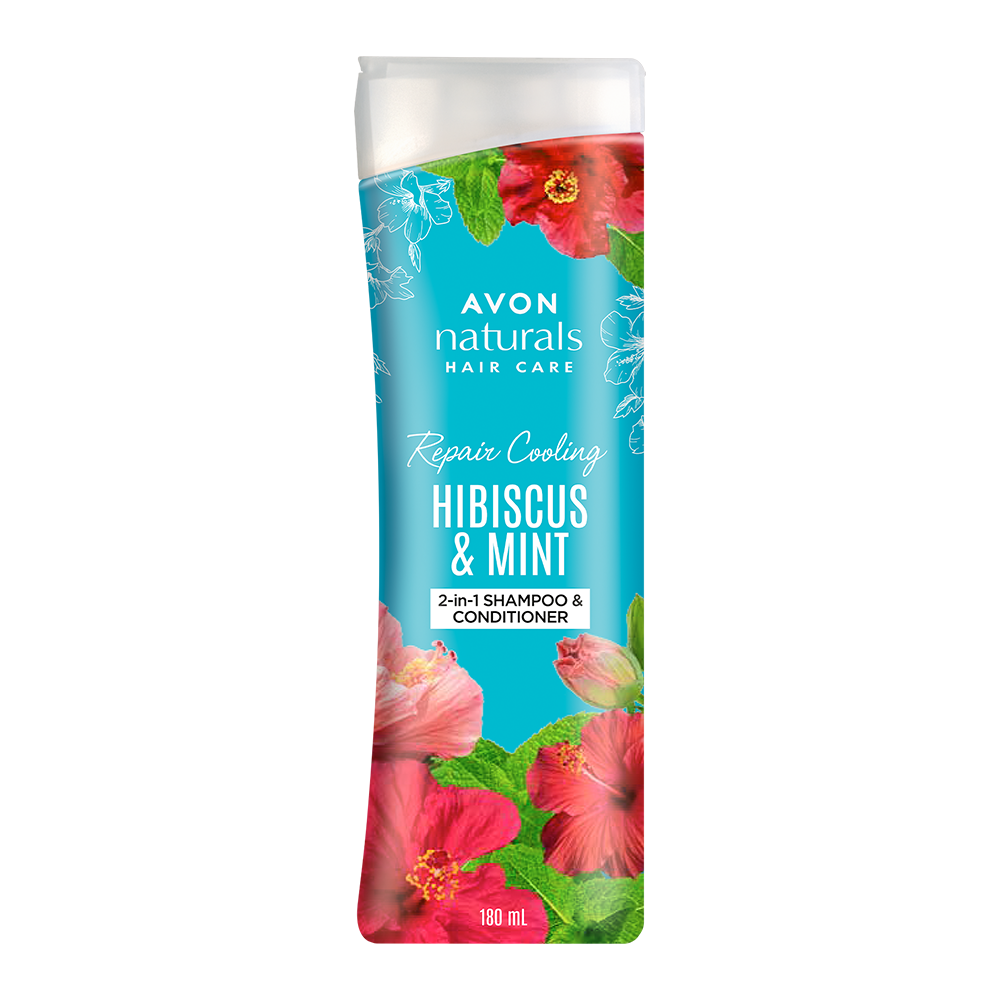 Avon Naturals Hibiscus & Mint 2-in-1 Shampoo & Conditioner