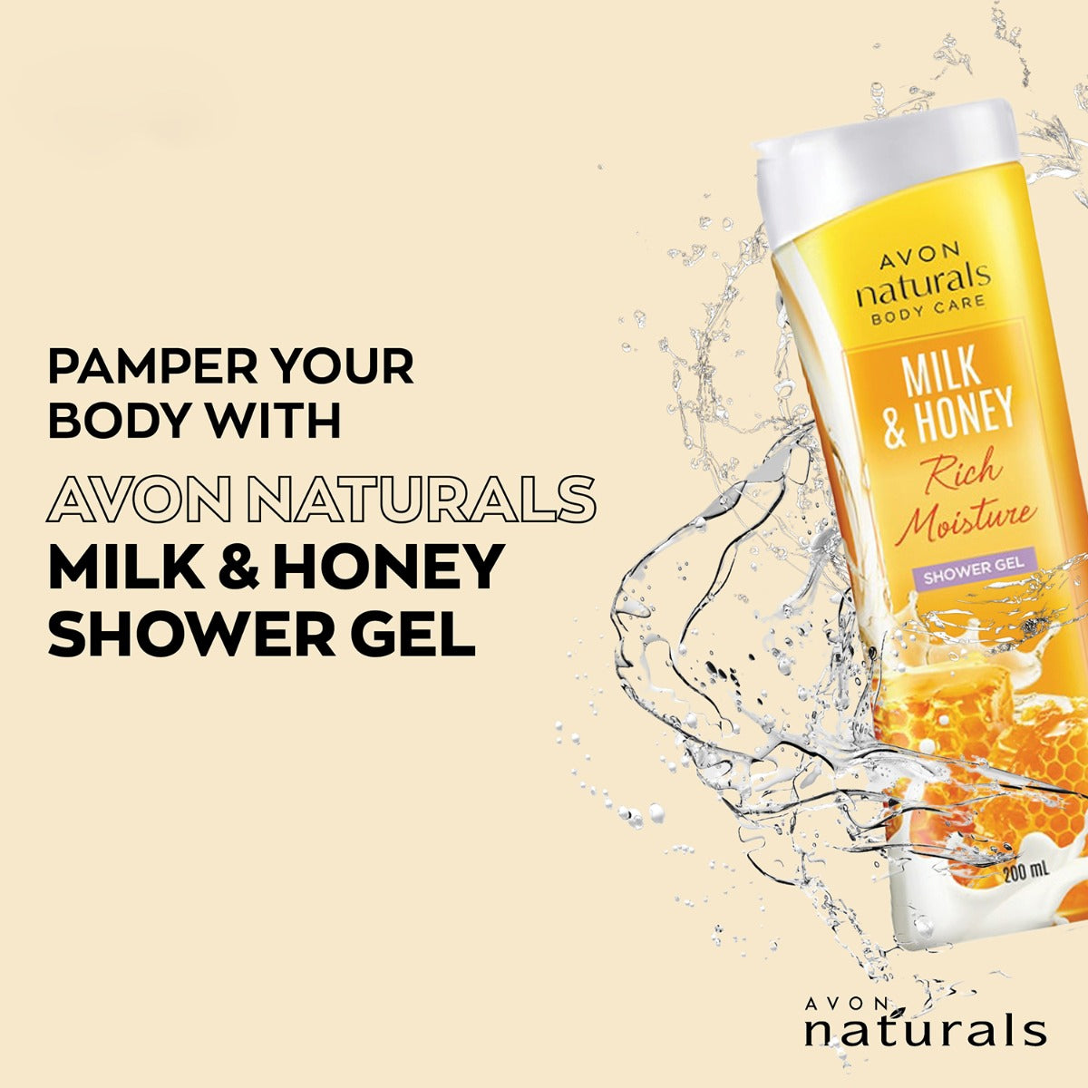 Avon Naturals Milk & Honey Shower Gel