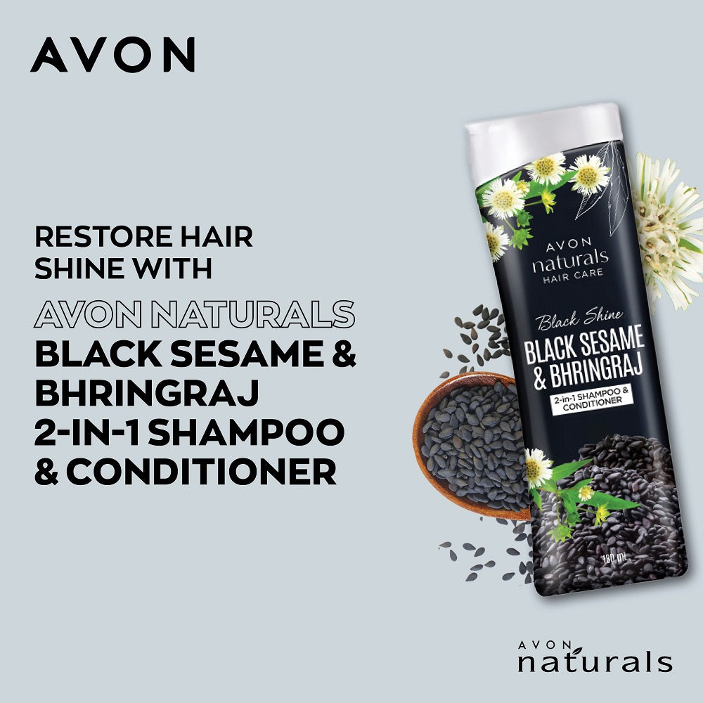 Avon Naturals Black Shine 2-in-1 Shampoo & Conditioner